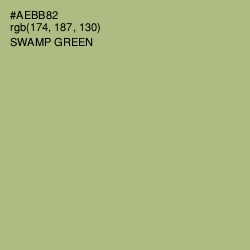 #AEBB82 - Swamp Green Color Image